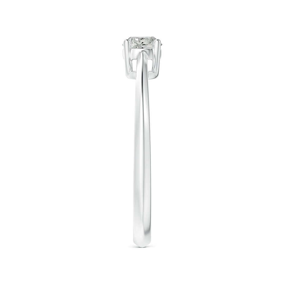 4.4mm KI3 Knife-Edged Classic Round Diamond Solitaire Ring in White Gold side-2