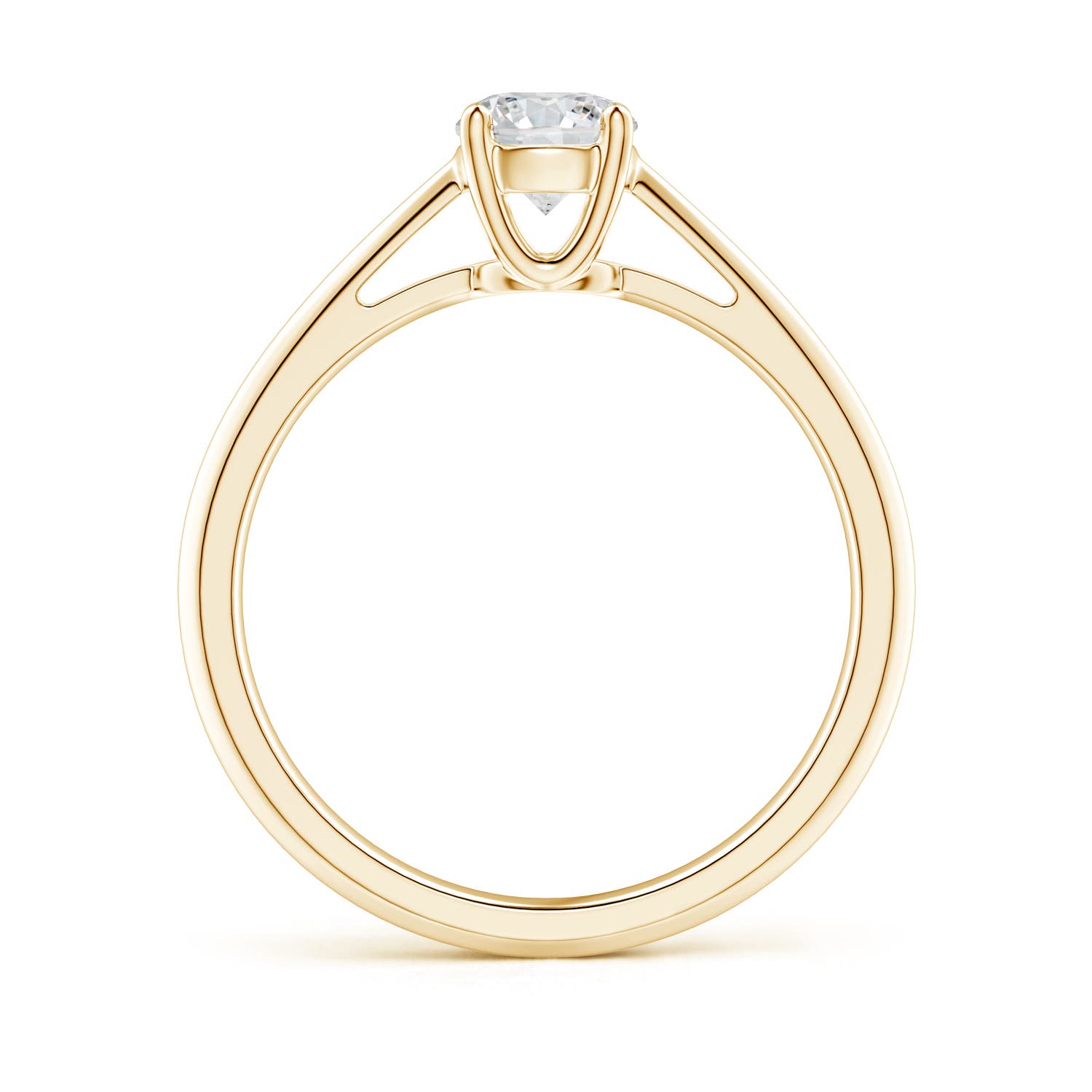 5.1mm HSI2 Knife-Edged Classic Round Diamond Solitaire Ring in Yellow Gold