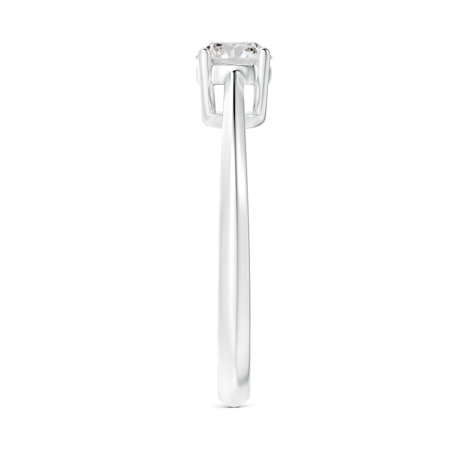 5.1mm IJI1I2 Knife-Edged Classic Round Diamond Solitaire Ring in White Gold side-2