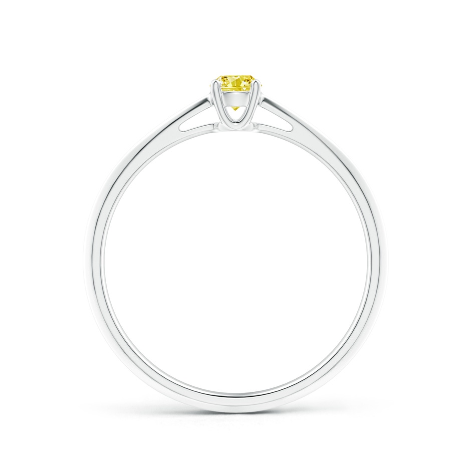 3.4mm AAAA Knife-Edged Classic Round Fancy Intense Yellow Diamond Solitaire Ring in P950 Platinum side 199