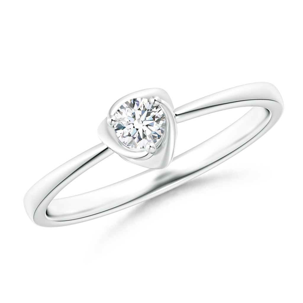 3.4mm GVS2 Solitaire Diamond Floral Ring in P950 Platinum