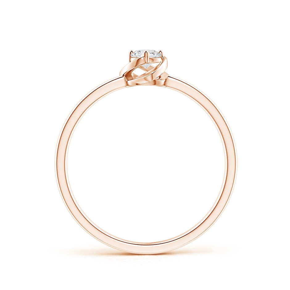 3.4mm GVS2 Solitaire Diamond Floral Ring in Rose Gold side-1