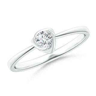 3.4mm GVS2 Solitaire Diamond Floral Ring in White Gold