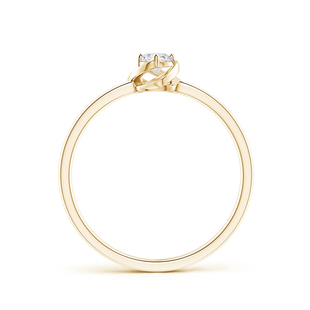 3.4mm GVS2 Solitaire Diamond Floral Ring in Yellow Gold Side-1