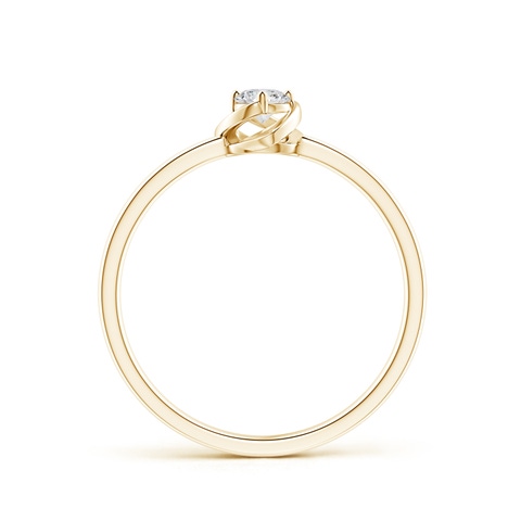 3.4mm HSI2 Solitaire Diamond Floral Ring in Yellow Gold