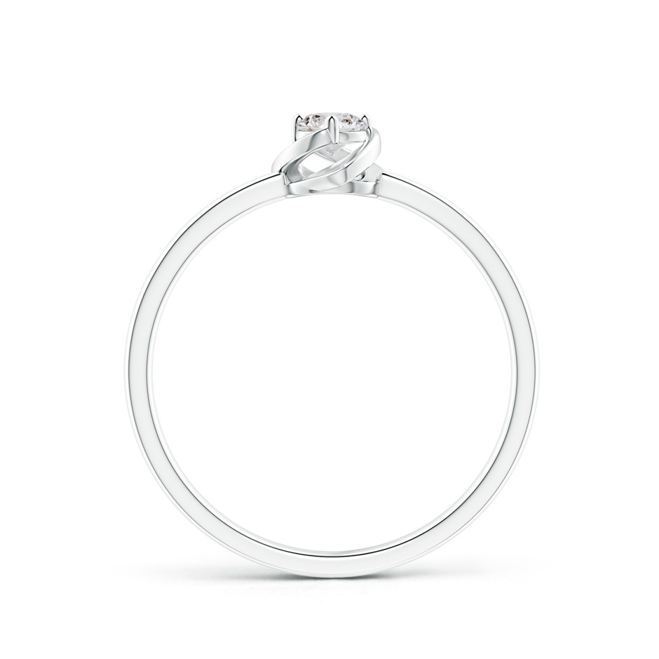 3.4mm IJI1I2 Solitaire Diamond Floral Ring in White Gold side-1