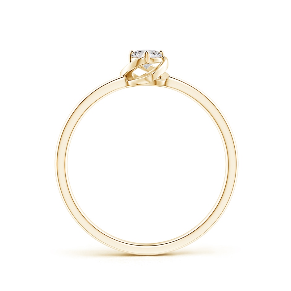 3.4mm IJI1I2 Solitaire Diamond Floral Ring in Yellow Gold side-1