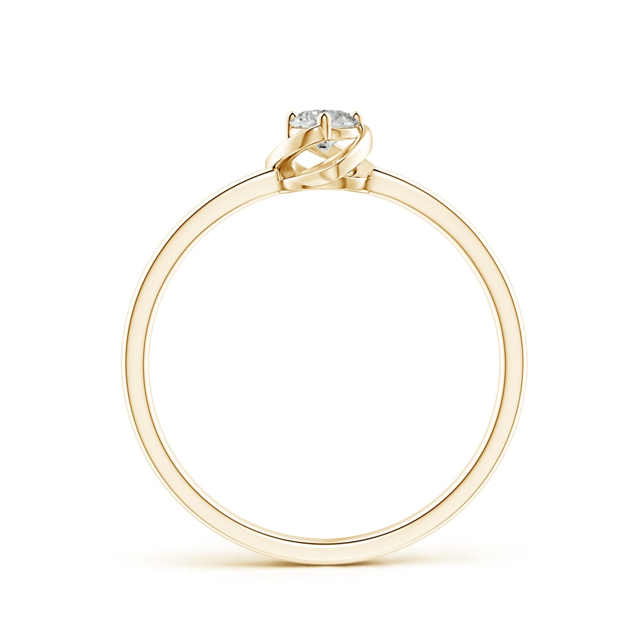 3.4mm KI3 Solitaire Diamond Floral Ring in Yellow Gold side-1