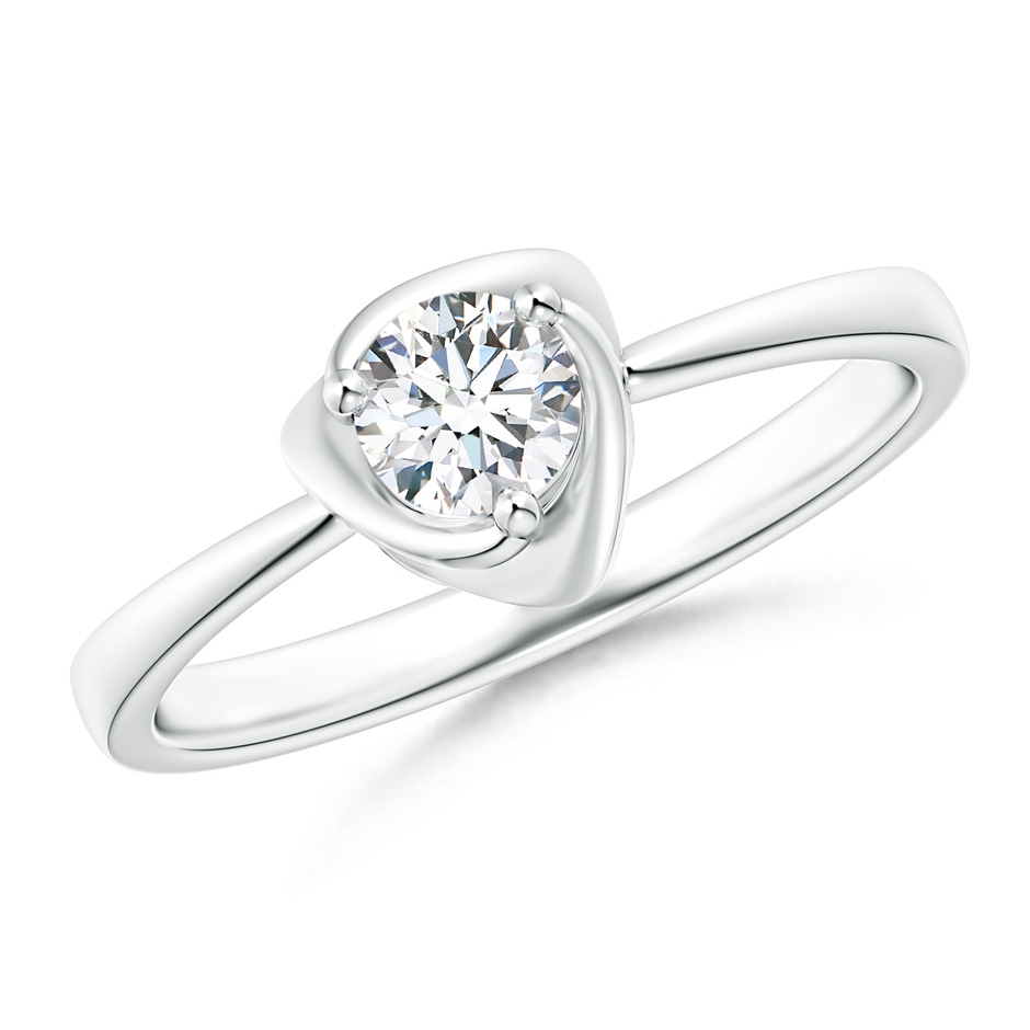 4.4mm GVS2 Solitaire Diamond Floral Ring in P950 Platinum 