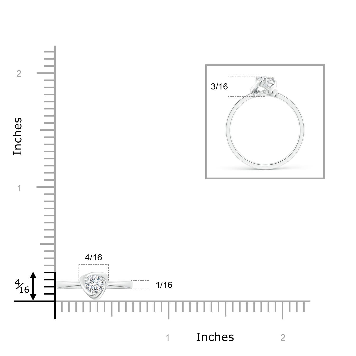 F-G, VS / 0.33 CT / 14 KT White Gold