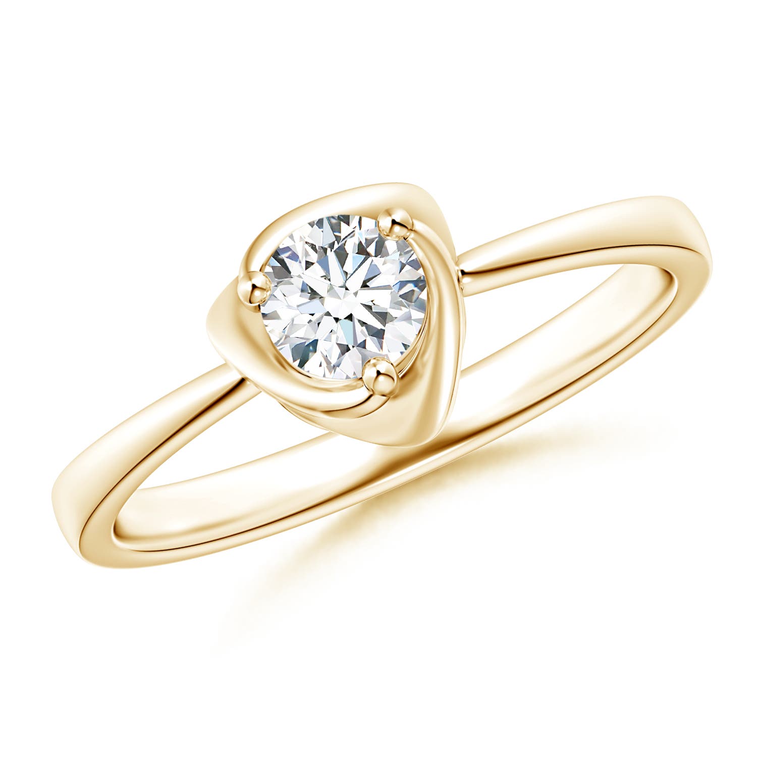 F-G, VS / 0.33 CT / 14 KT Yellow Gold