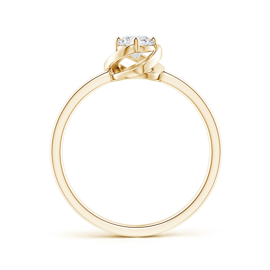 4.4mm GVS2 Solitaire Diamond Floral Ring in Yellow Gold side-1