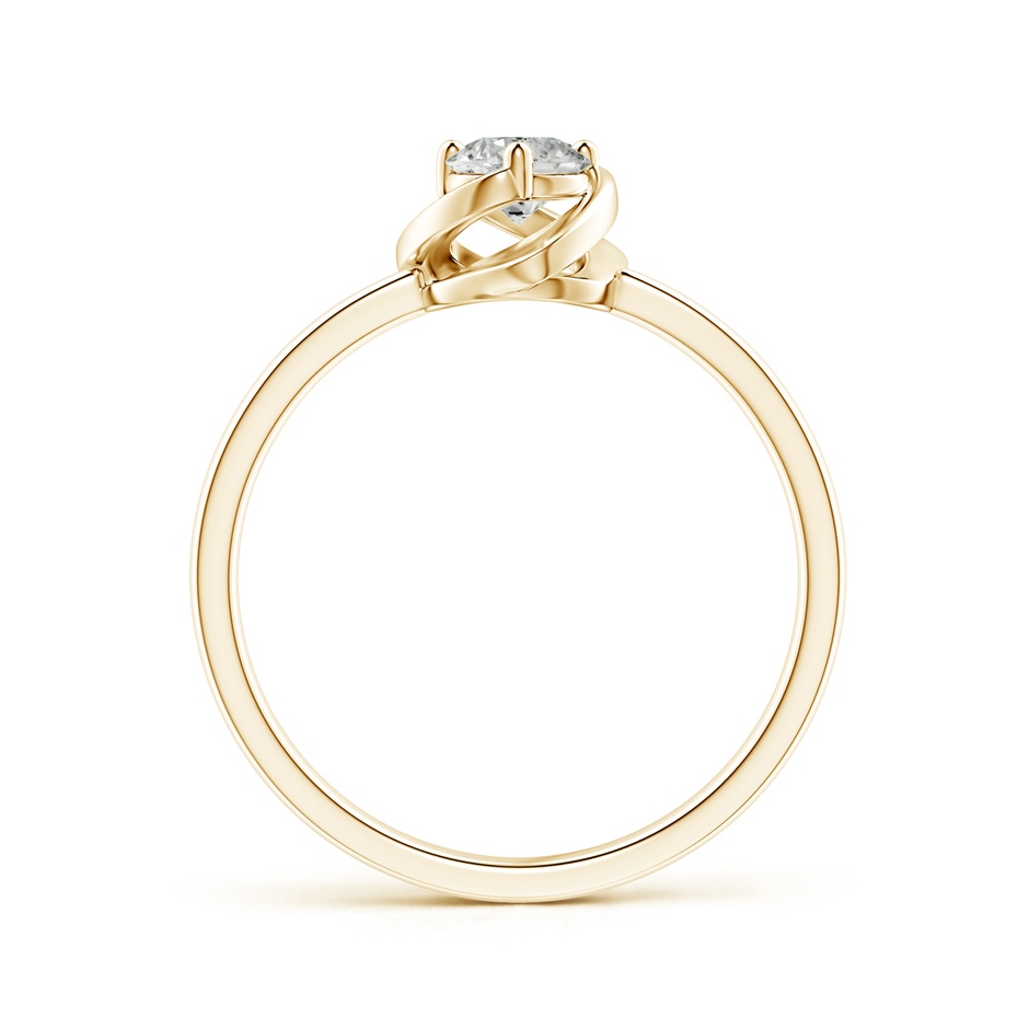 4.4mm KI3 Solitaire Diamond Floral Ring in Yellow Gold side-1