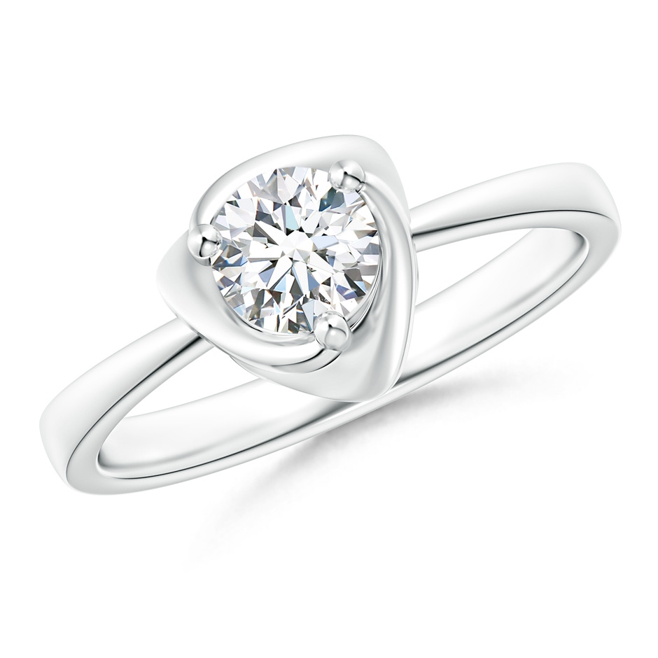 5.1mm GVS2 Solitaire Diamond Floral Ring in P950 Platinum 