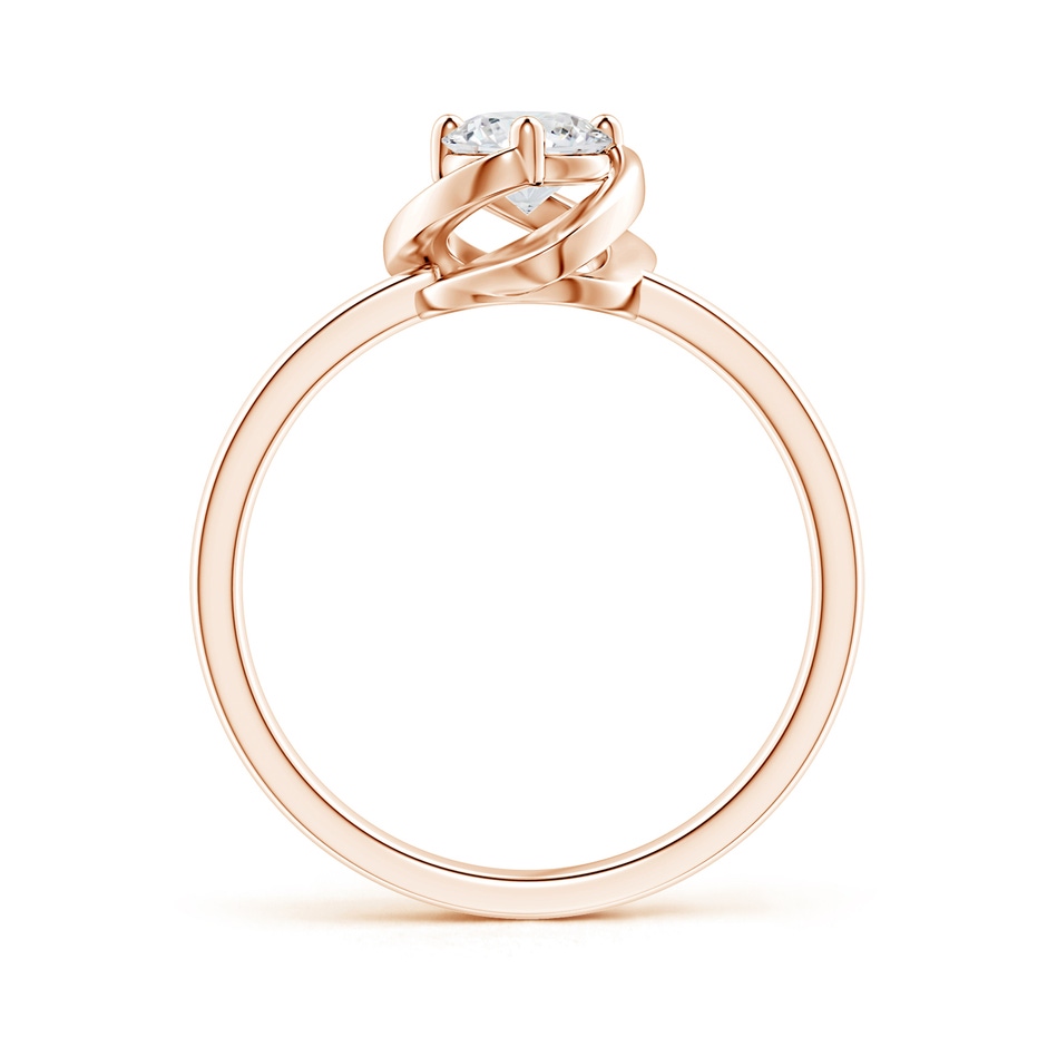 5.1mm GVS2 Solitaire Diamond Floral Ring in Rose Gold side-1