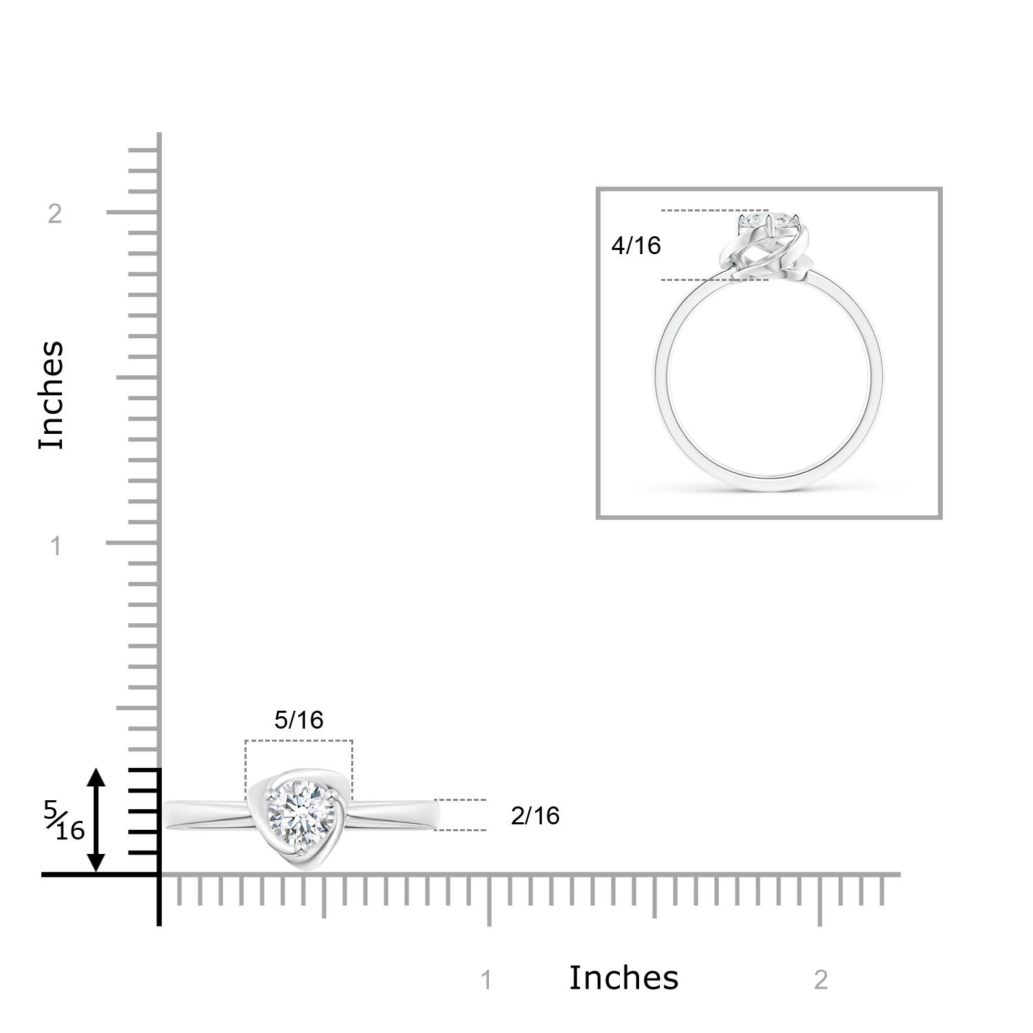 F-G, VS / 0.5 CT / 14 KT White Gold