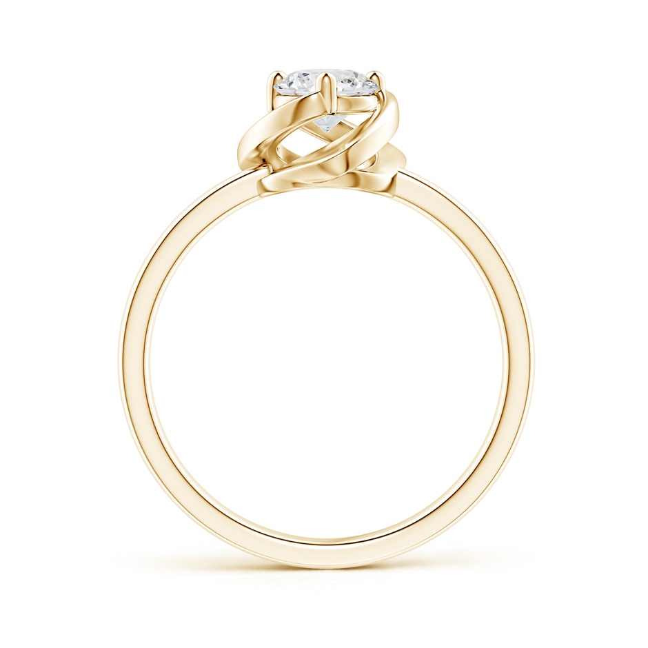 5.1mm GVS2 Solitaire Diamond Floral Ring in Yellow Gold side-1