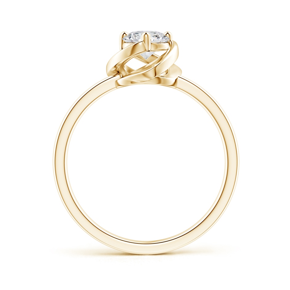5.1mm HSI2 Solitaire Diamond Floral Ring in Yellow Gold side-1