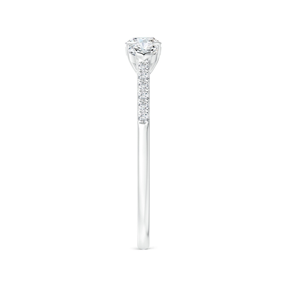 3.8mm GVS2 Unique Prong-Set Diamond Three Stone Engagement Ring in P950 Platinum Side-2