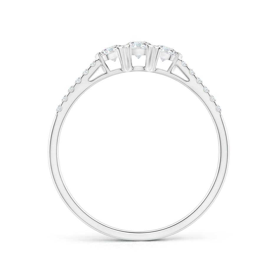 3mm GVS2 Unique Prong-Set Diamond Three Stone Engagement Ring in P950 Platinum side-1