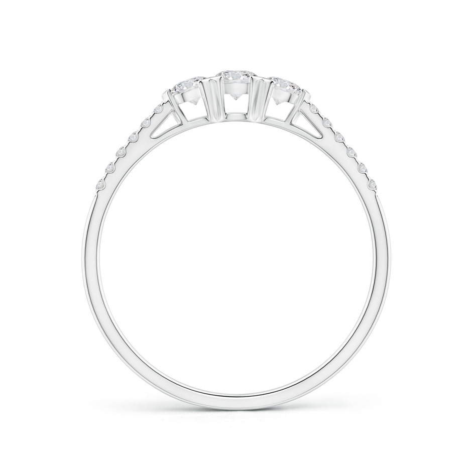 3mm HSI2 Unique Prong-Set Diamond Three Stone Engagement Ring in P950 Platinum side-1