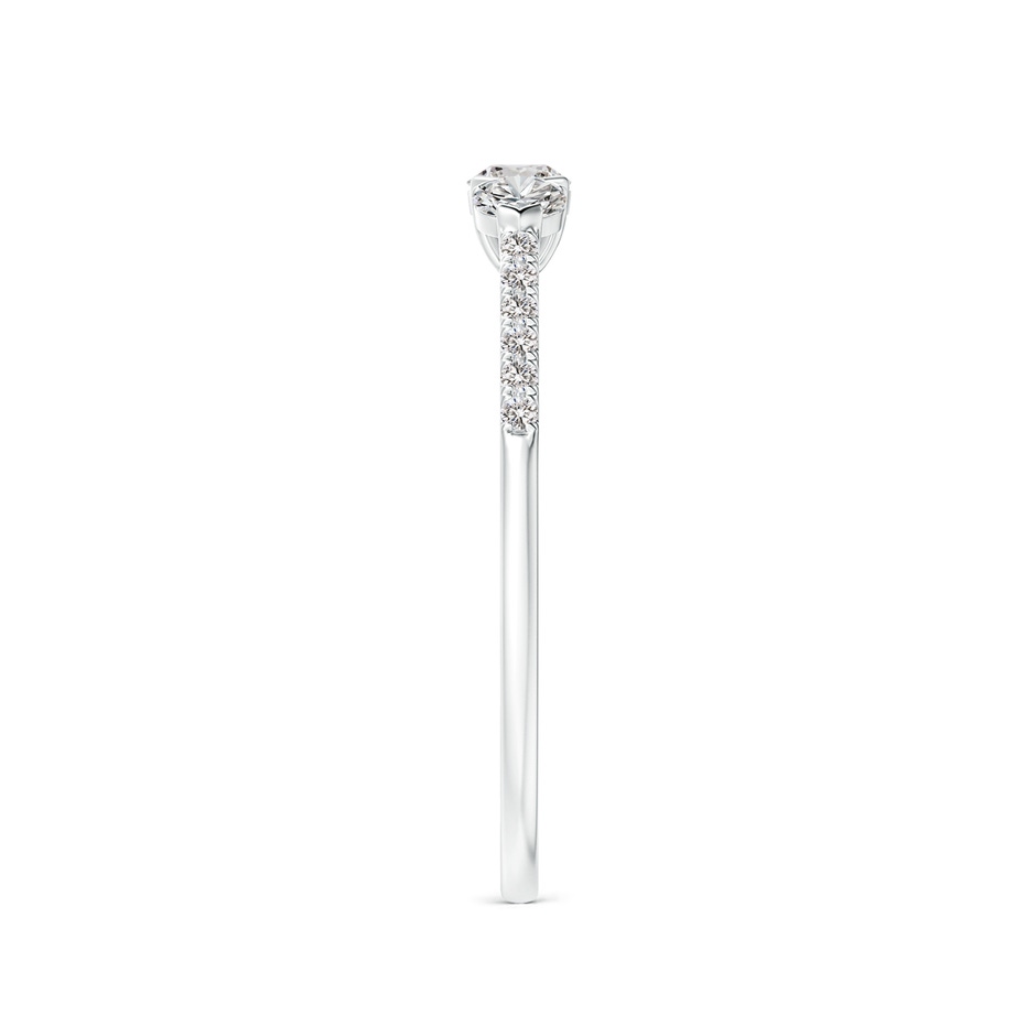 3mm IJI1I2 Unique Prong-Set Diamond Three Stone Engagement Ring in White Gold side-2