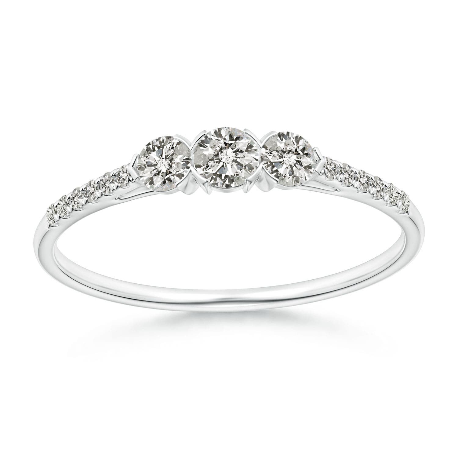 K, I3 / 0.32 CT / 14 KT White Gold