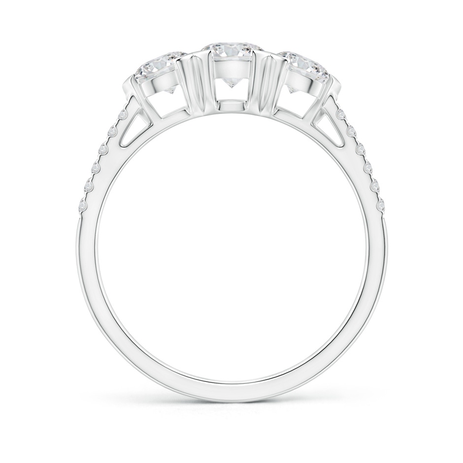 4.8mm HSI2 Unique Prong-Set Diamond Three Stone Engagement Ring in P950 Platinum side-1