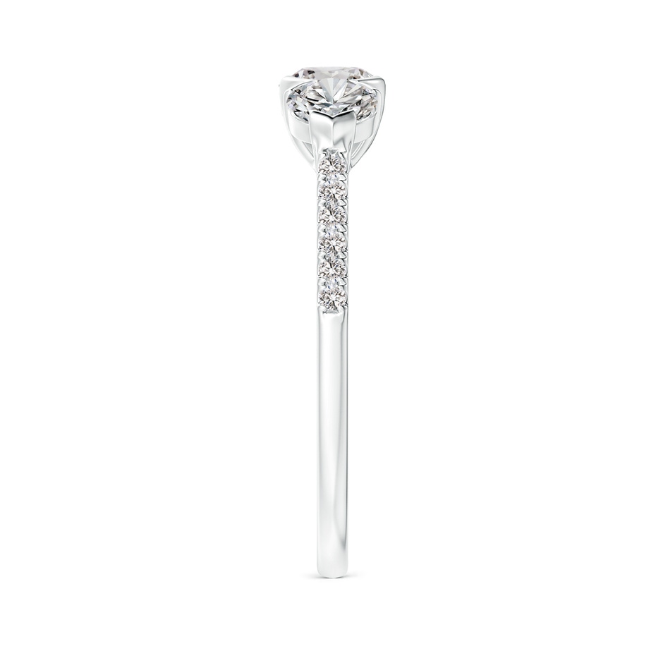 4.8mm IJI1I2 Unique Prong-Set Diamond Three Stone Engagement Ring in P950 Platinum side-2