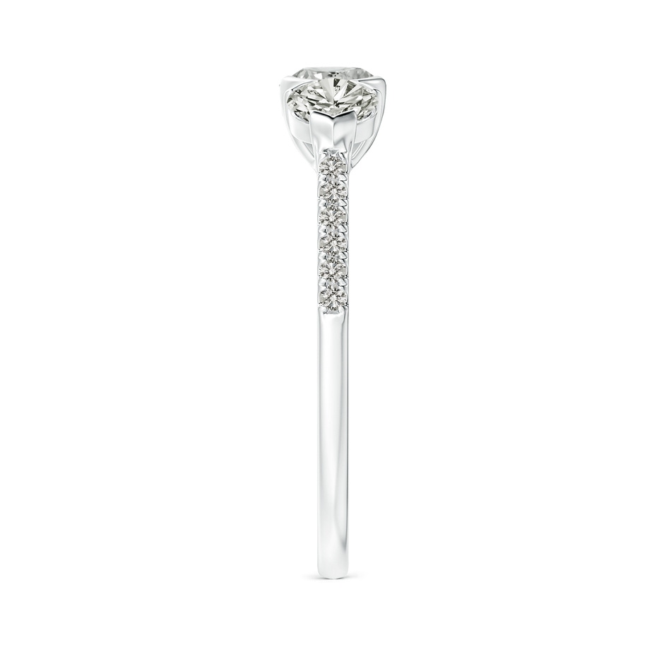 4.8mm KI3 Unique Prong-Set Diamond Three Stone Engagement Ring in White Gold side-2
