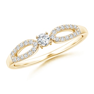 2.8mm GVS2 Split Shank Diamond Solitaire Engagement Ring in Yellow Gold