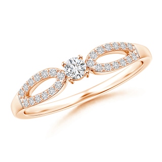 2.8mm HSI2 Split Shank Diamond Solitaire Engagement Ring in Rose Gold
