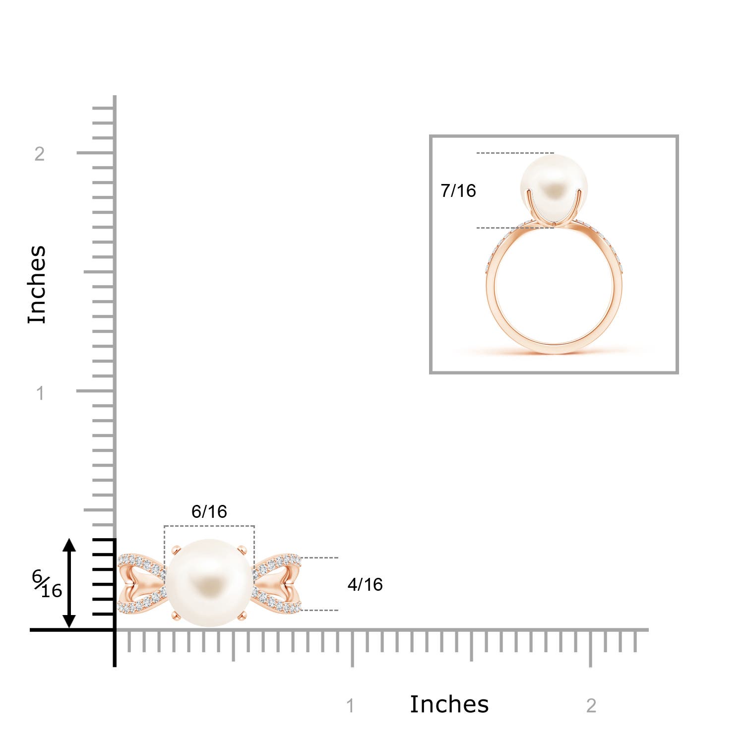 AAA / 7.44 CT / 14 KT Rose Gold