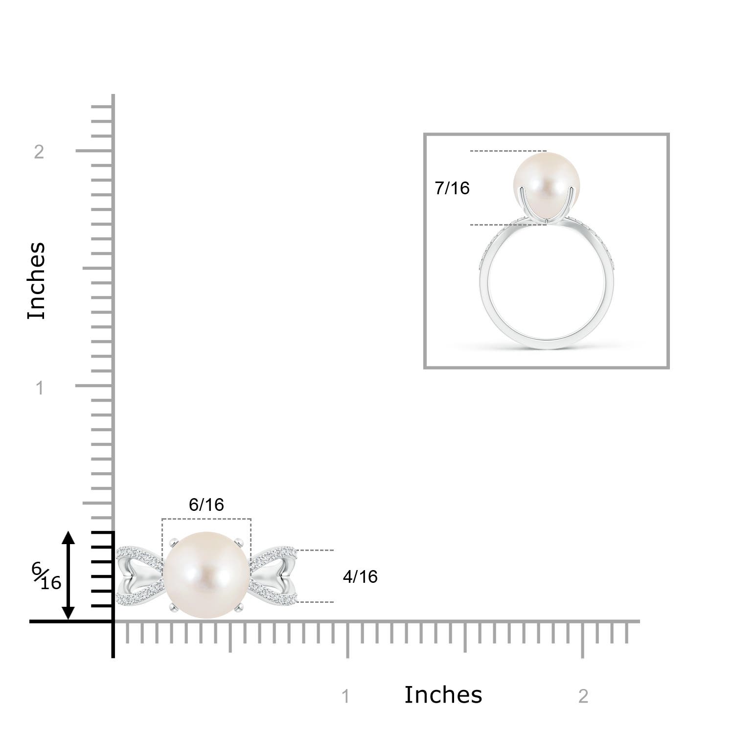 AAAA / 7.44 CT / 14 KT White Gold