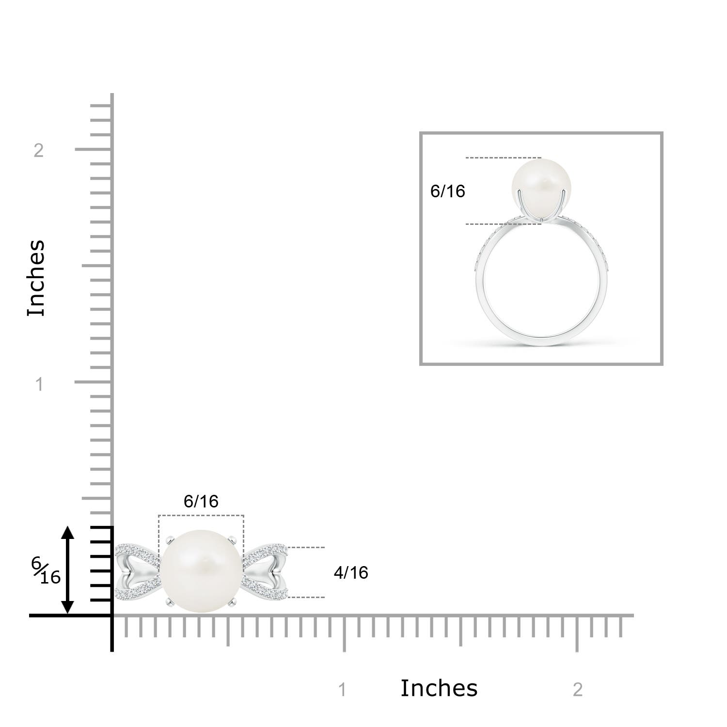 A / 5.45 CT / 14 KT White Gold