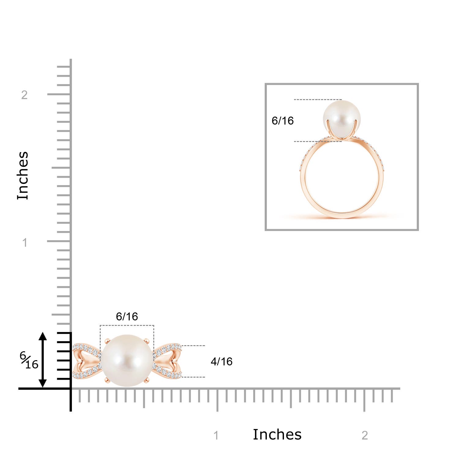 AAAA / 5.45 CT / 14 KT Rose Gold