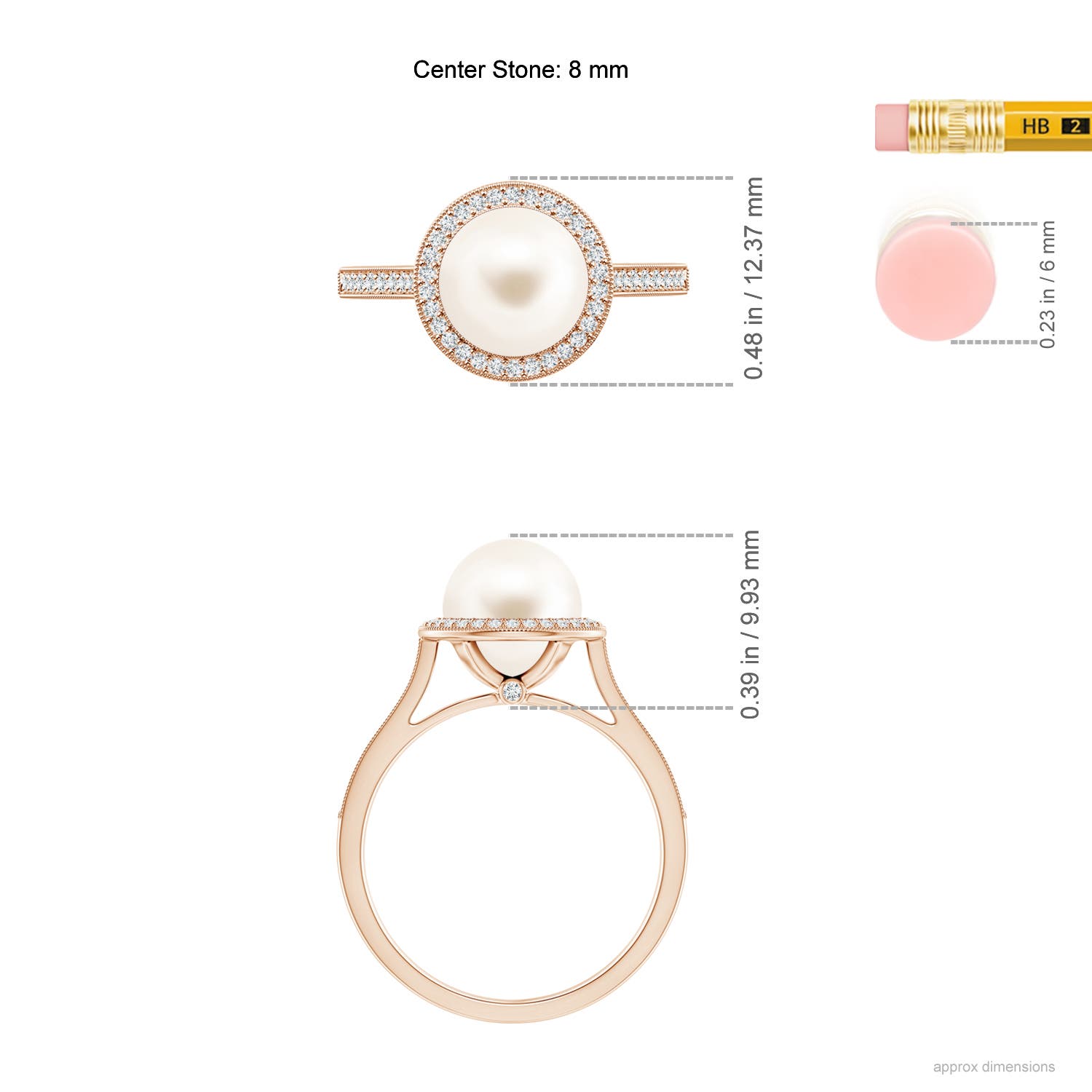 AAA / 4.05 CT / 14 KT Rose Gold