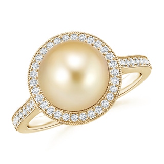 Round AAAA Golden South Sea Cultured Pearl