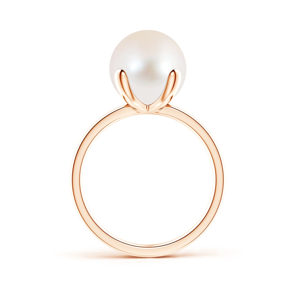 10mm AAA Classic Solitaire Freshwater Pearl Ring in Rose Gold Product Image