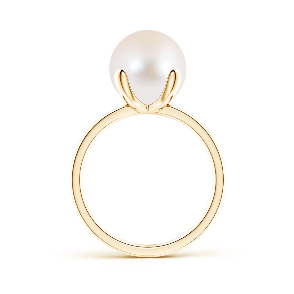 10mm AAA Classic Solitaire Freshwater Pearl Ring in Yellow Gold product image
