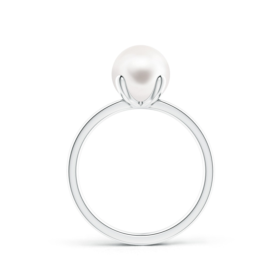 8mm AA Classic Solitaire Freshwater Pearl Ring in S999 Silver product image