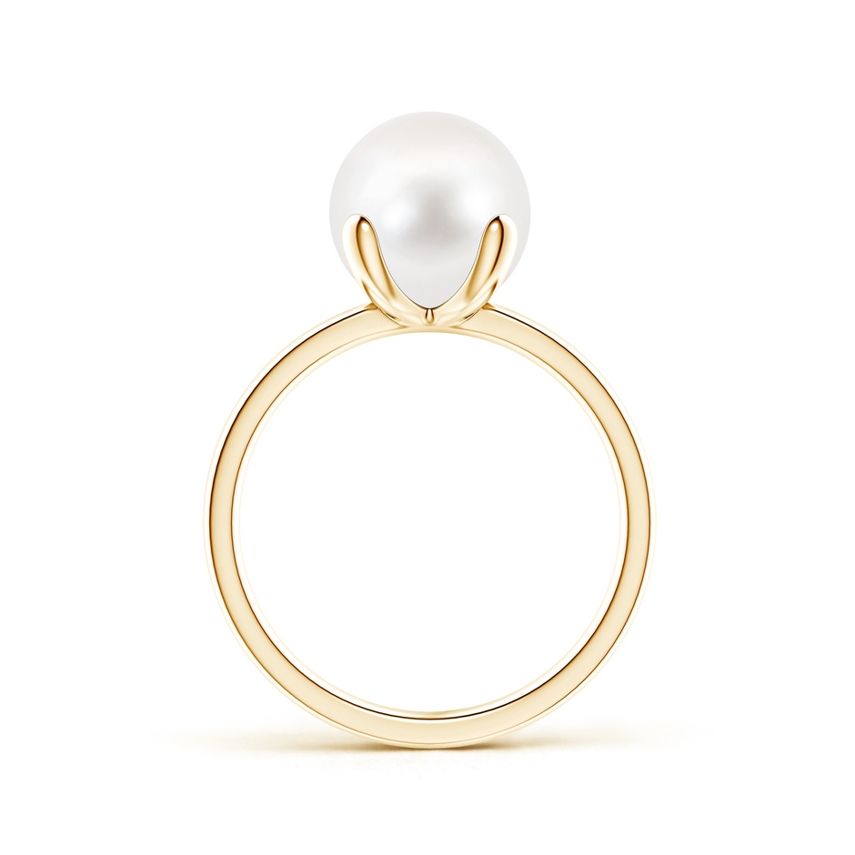 9mm AA Classic Solitaire Freshwater Pearl Ring in Yellow Gold product image