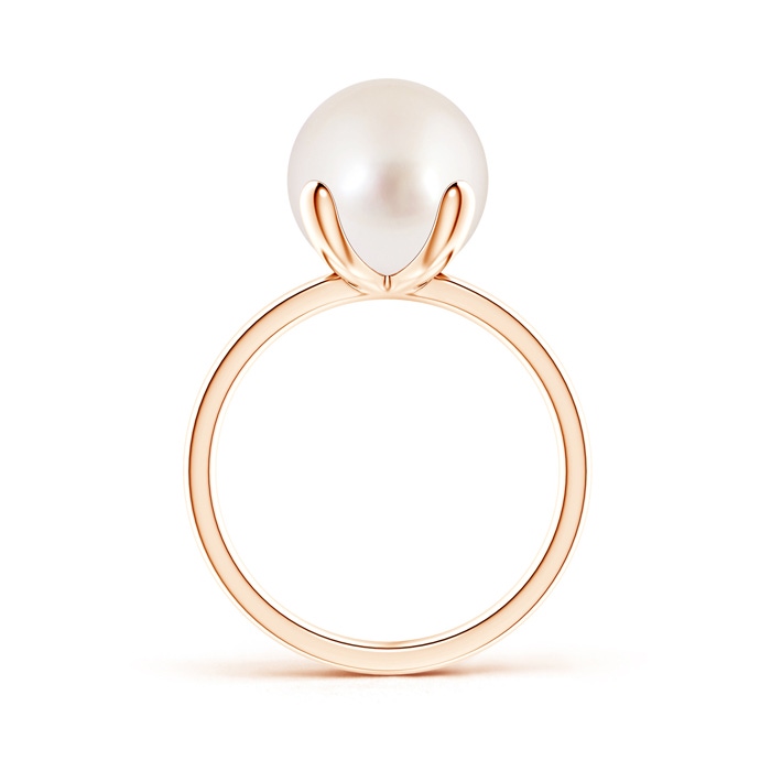 10mm AAAA Classic Solitaire South Sea Pearl Ring in Rose Gold Product Image