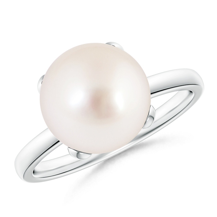 10mm AAAA Classic Solitaire South Sea Pearl Ring in S999 Silver