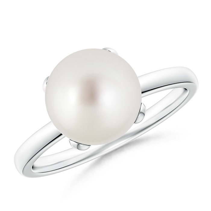 9mm AAA Classic Solitaire South Sea Pearl Ring in S999 Silver 