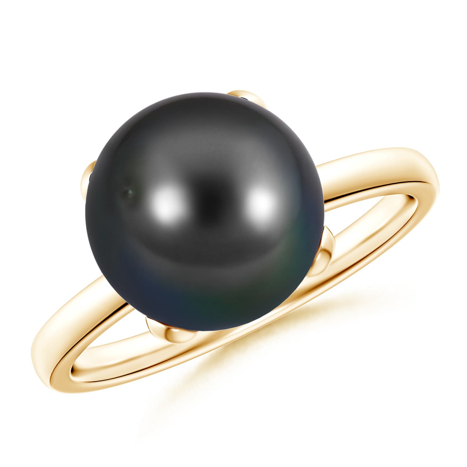 Yellow Gold Tahitian Cultured Pearl Rings
