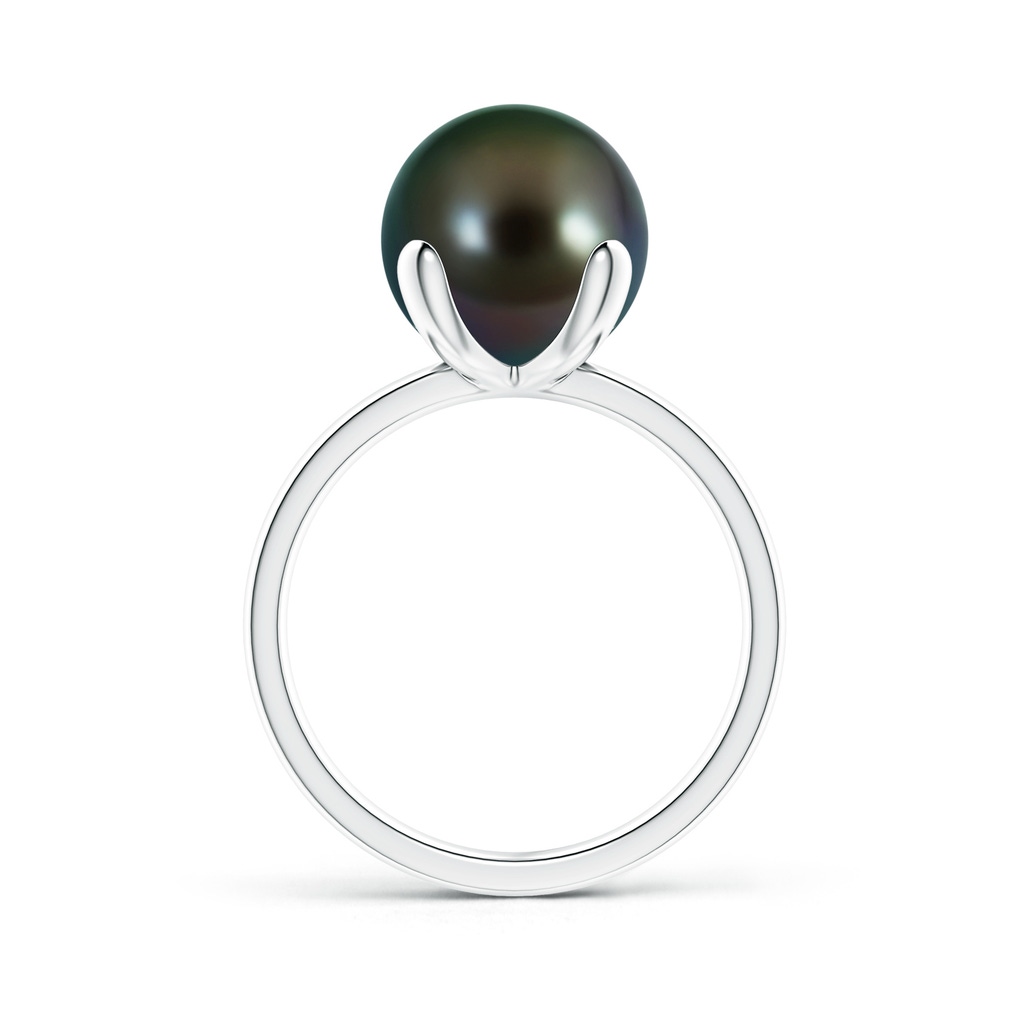 10mm AAAA Classic Solitaire Tahitian Pearl Ring in S999 Silver Product Image