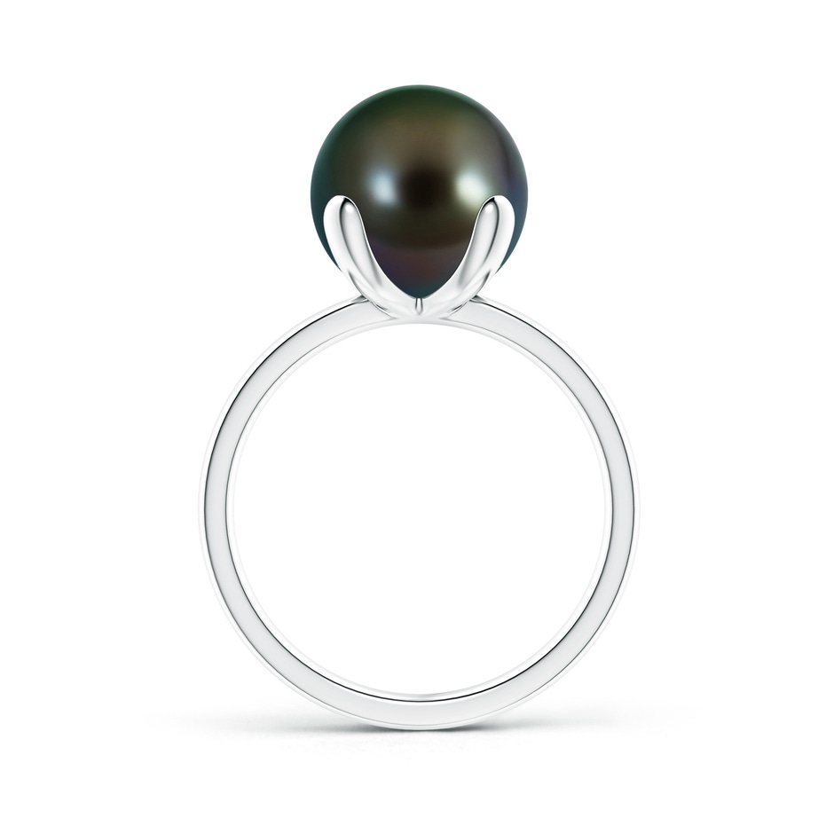 10mm AAAA Classic Solitaire Tahitian Pearl Ring in White Gold product image