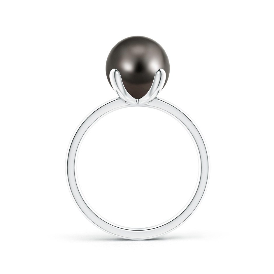 9mm AAA Classic Solitaire Tahitian Pearl Ring in S999 Silver product image