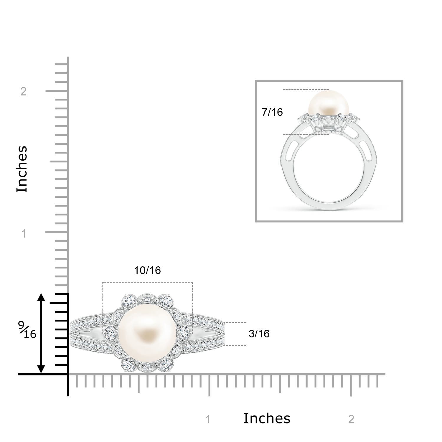 AAA / 7.91 CT / 14 KT White Gold